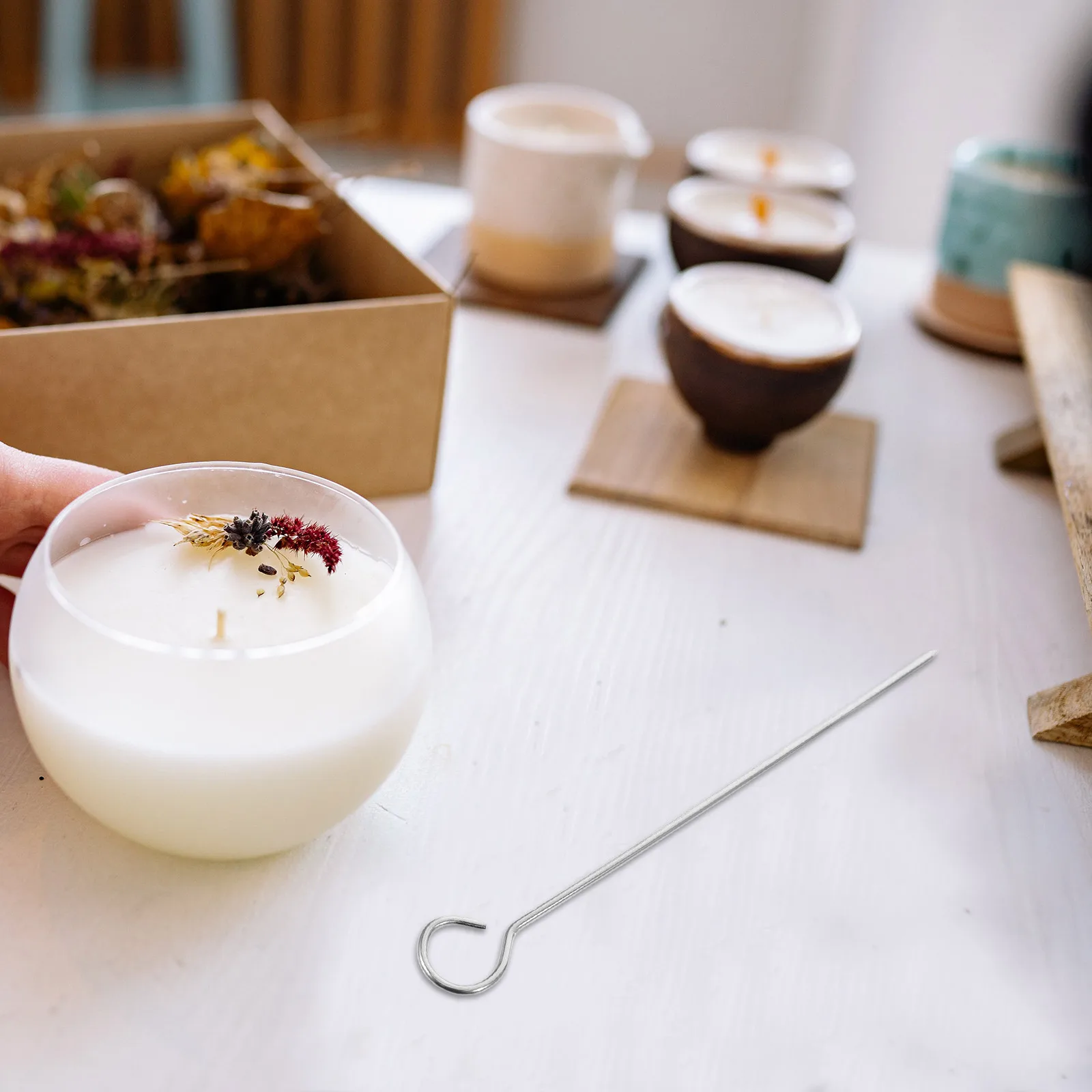 

10pcs Iron Positioning Centering Tool For Diy Making Durable Needle Tool Mold Drill Engraving Needle Wick