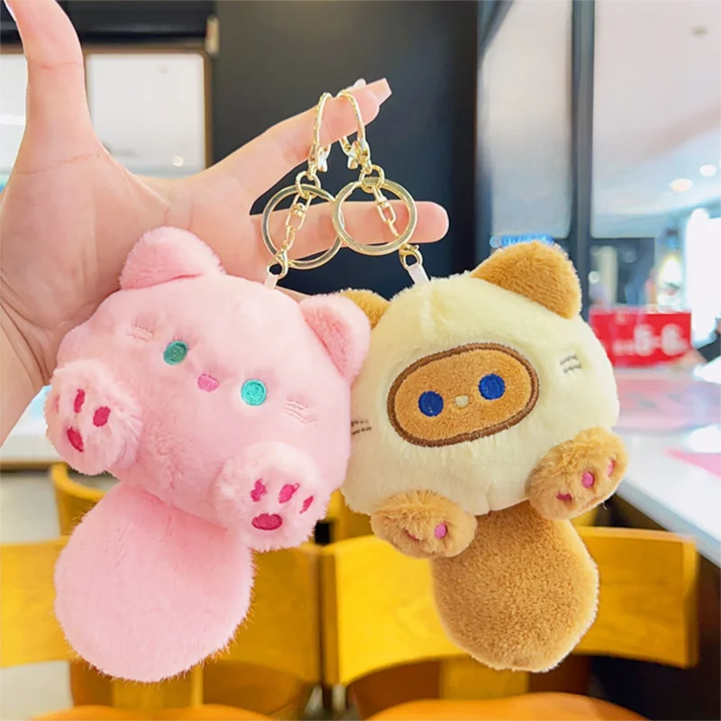 

Kawaii маленький кот, котенок, плюшевая кукла, мультяшная мягкая плюшевая сумка для девочек, брелок, подвесной кулон, игрушки