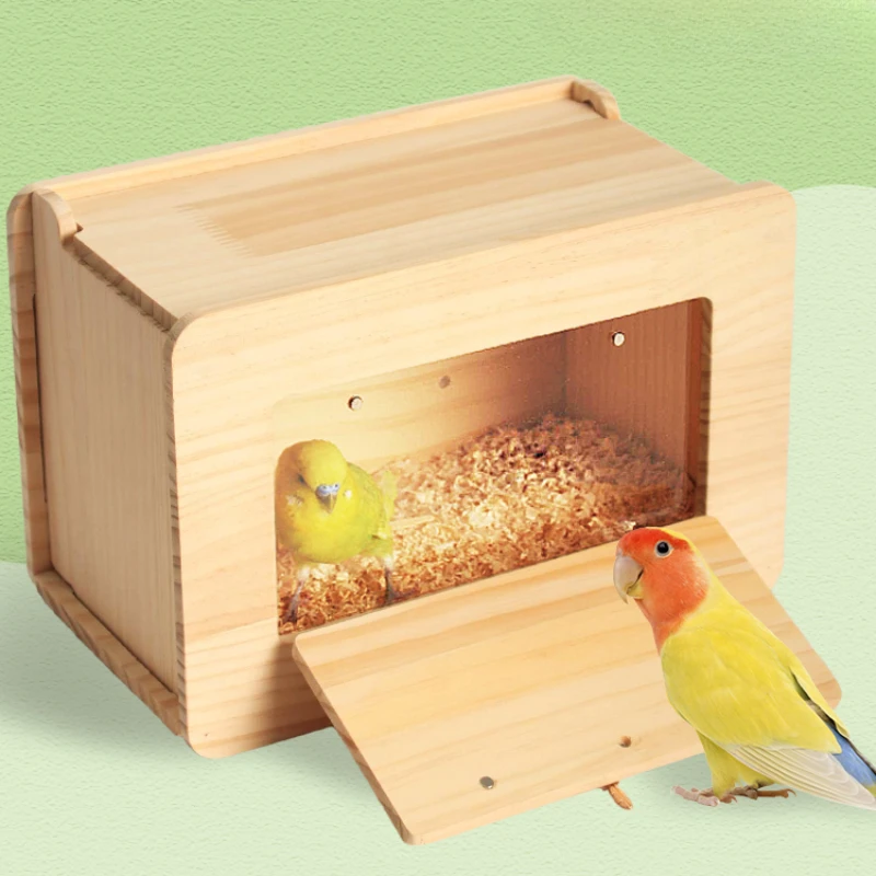 

Hut Parrot Bird Cages Accessories Decoration Bed Toys Bird Cages Habitat Breeding Box Gabbia Pappagallo Bird Supplies RR50BN