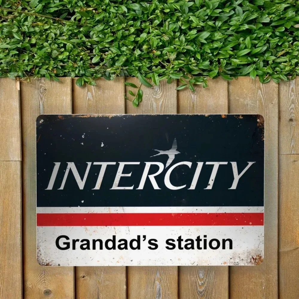 1pc 2D Flat Custom Train Station Sign, Horizontal Personalized Text Wall Plaque 8X12In 20X30cm, Home Wall Decor Gift