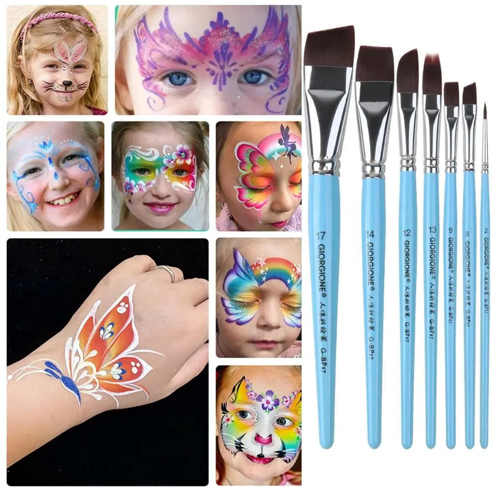 Body Pinting Face Body Art Paint Professional Multifunctional Drawing Art Pen Nylon Brush Wooden Handle Paint Brushes Set