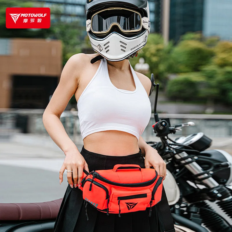 

Fanny Pack Motorcycle Riding Waterproof Waist Bag Motorbike Sports Equipment Large Capacity Crossbody Chest Bag Men Women