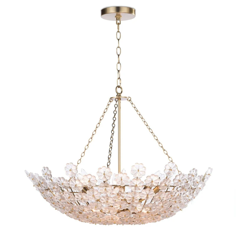 New york Downtown Park imports Charlotte Mountain flowers, glass and metal ceiling lamps, chandeliers, bedroom foyer