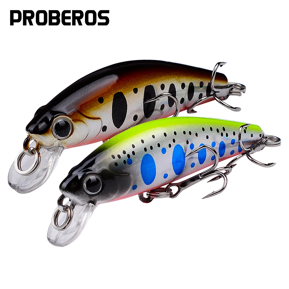 

PROBEROS 1PCS Minnow Bait 5.6cm 6.8g Sinking Fishing Lure Artificial Hard Wobbler Noisy Jerkbait Trolling isca Fishing Tackle