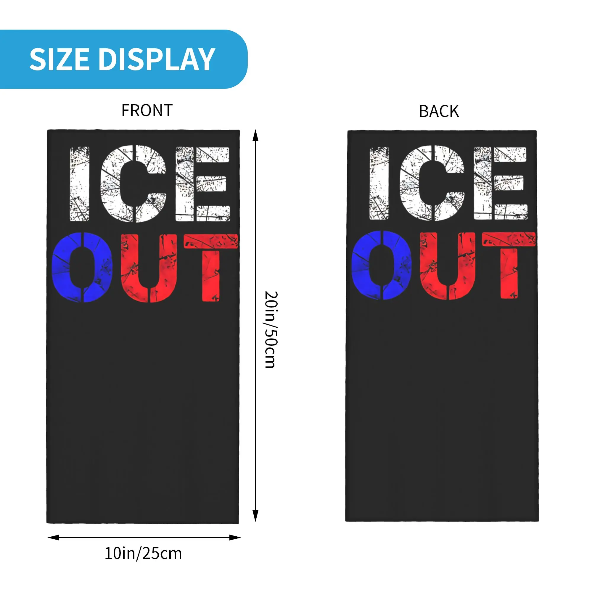New ice Out  Anti Ice Minneapolis Abolish Ice Bandana Merchandise Neck Cover Printed  Mask Scarf Multifunctional Face Mask