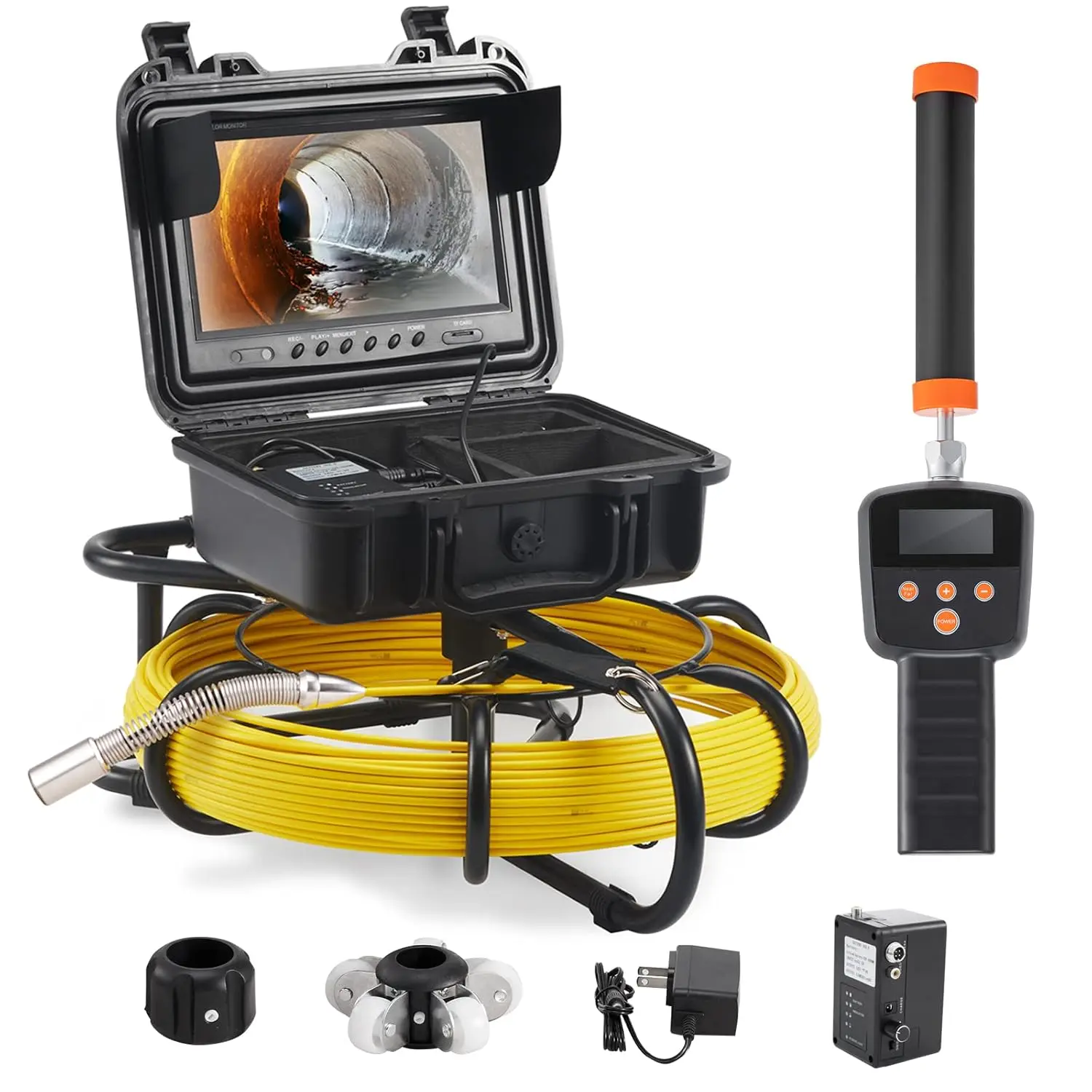 Sewer Camera with 512Hz Locator, 165 ft/50 m, 9