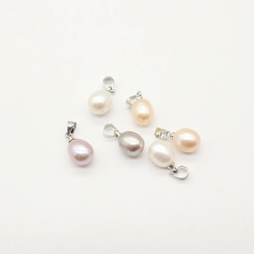 Water Drop Bead Pendant Natural Freshwater Pearls Necklace Pendants for Jewelry Making DIY Necklace Fashion Jewelry Accessories