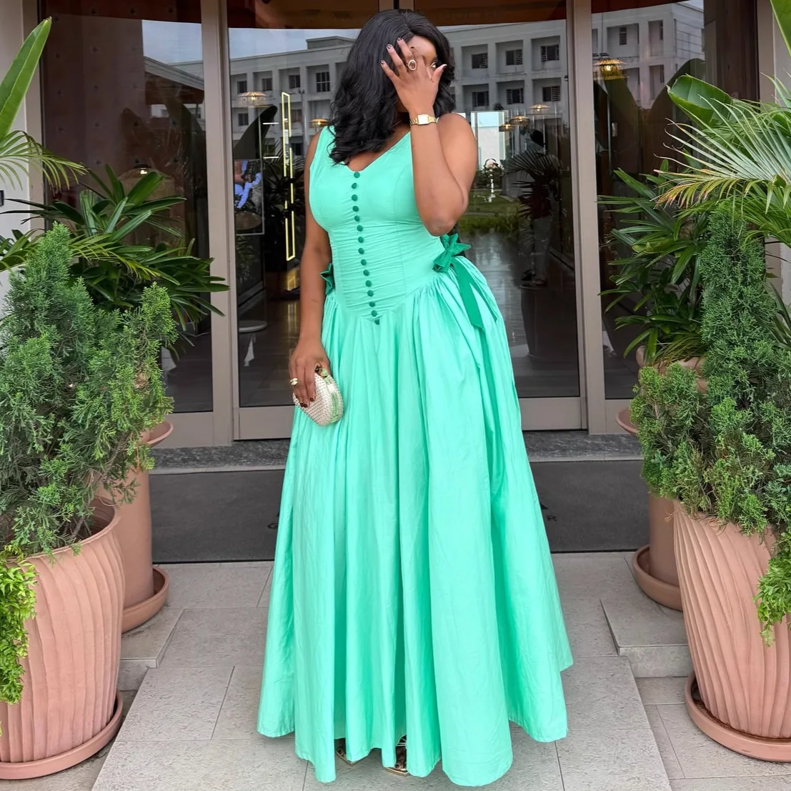 

Women Dresses Long Dress A Line Vestidos Y2k Streetwear V Neck Sleeveless Elegant Splice Party Night Work High Waist Slim Fit