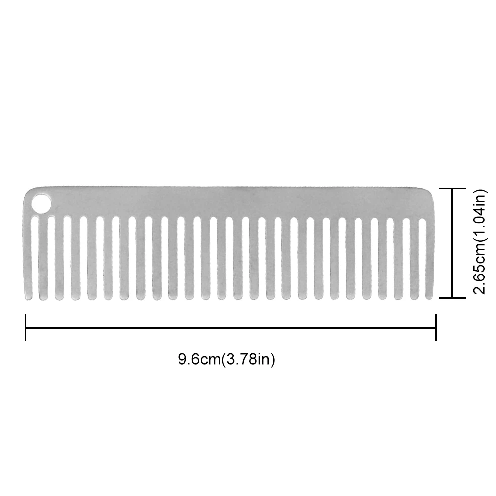Titanium Comb Anti-Static Pocket Titanium Comb Outdoor Hair Comb Small Lightweight Comb Camping Accessories
