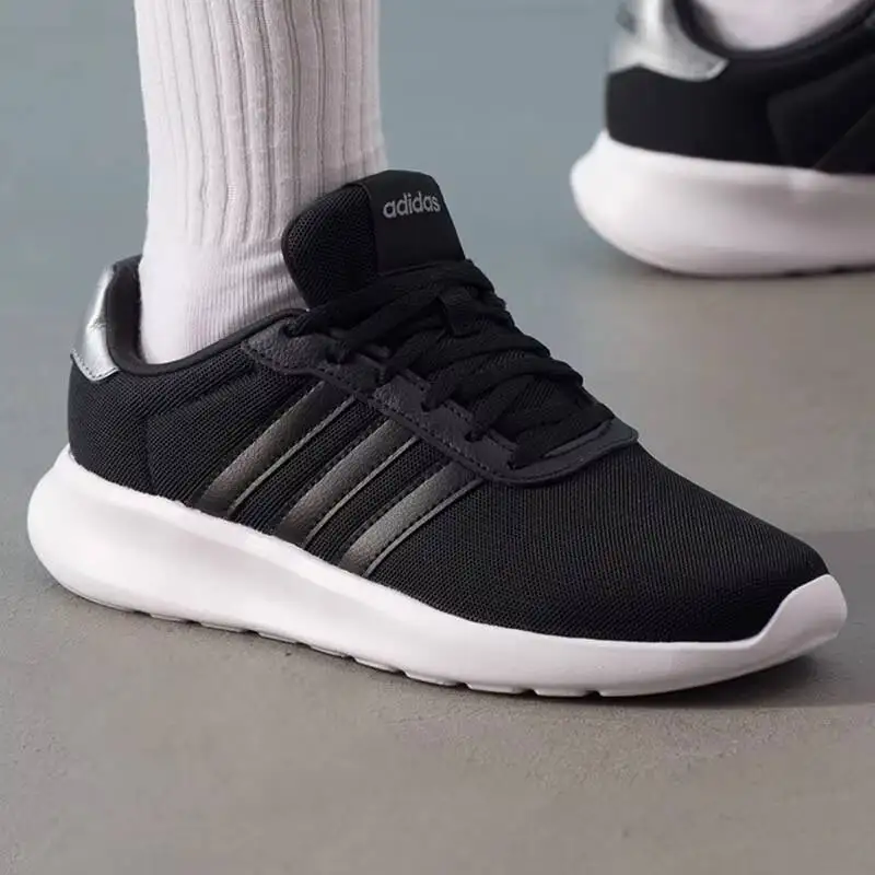 

Hot Adidas Women Black Silver Cloudfoam Comfort Breathable Fabric Lightweight Daily Outdoor Running Sneakers GY0699