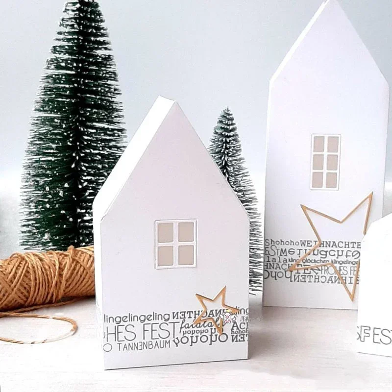 

Mmao Craft metal cutting dies cut die mold New 3D house box series Scrapbook paper craft knife mould blade punch stencils dies