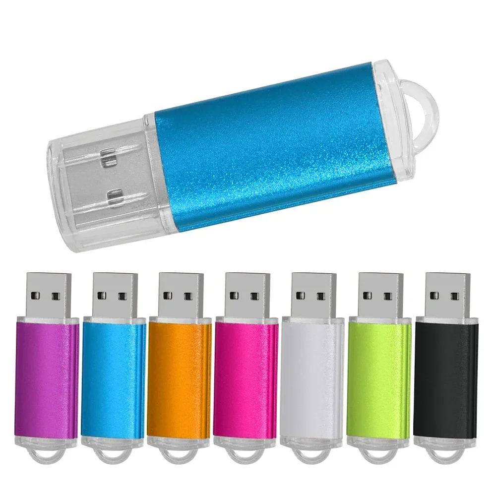 Custom Logo 100% Real Capacity Metal USB 2.0 Flash Drive Memory Stick Pendrive 4GB 8GB 16GB 32GB 64GB Bulk Gifts Storage Disk