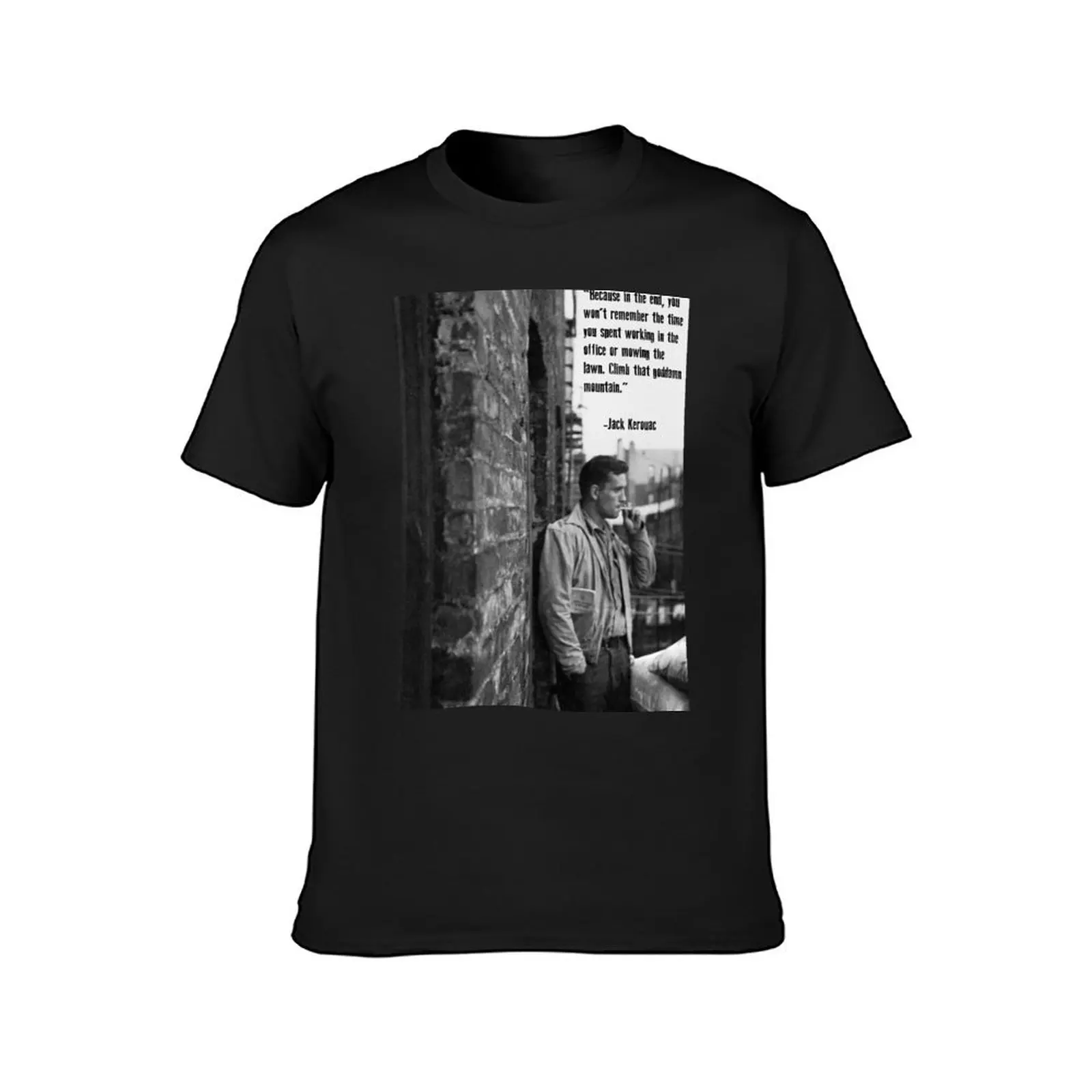 Jack Kerouac Poster T-Shirt Short sleeve tee hippie clothes tops sublime black t-shirts for men