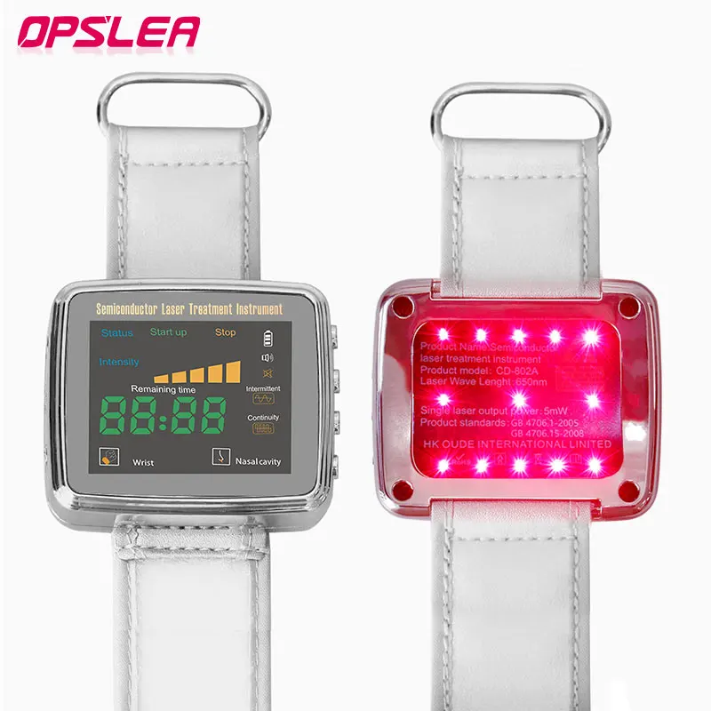 

13 Beams Laser Therapy Diabetes Wrist Watch 650nm LLLT For Cholesterol Hypertension Thrombosis Treatment Laser Sinusitis Therapy