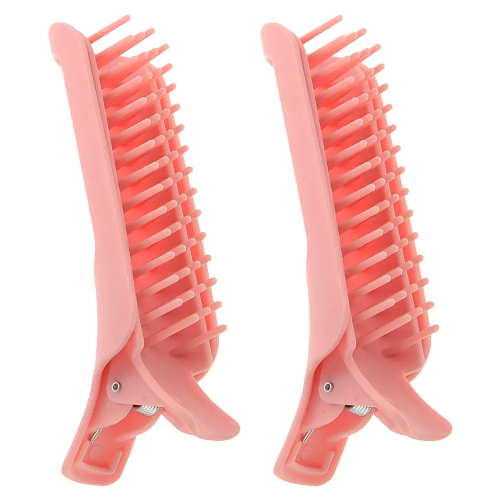 

1 Pair Bangs Curler Clips Volumizing Hair Rollers Short Long Curly Pink Golden Brown Air Tool Women Travel Home Use