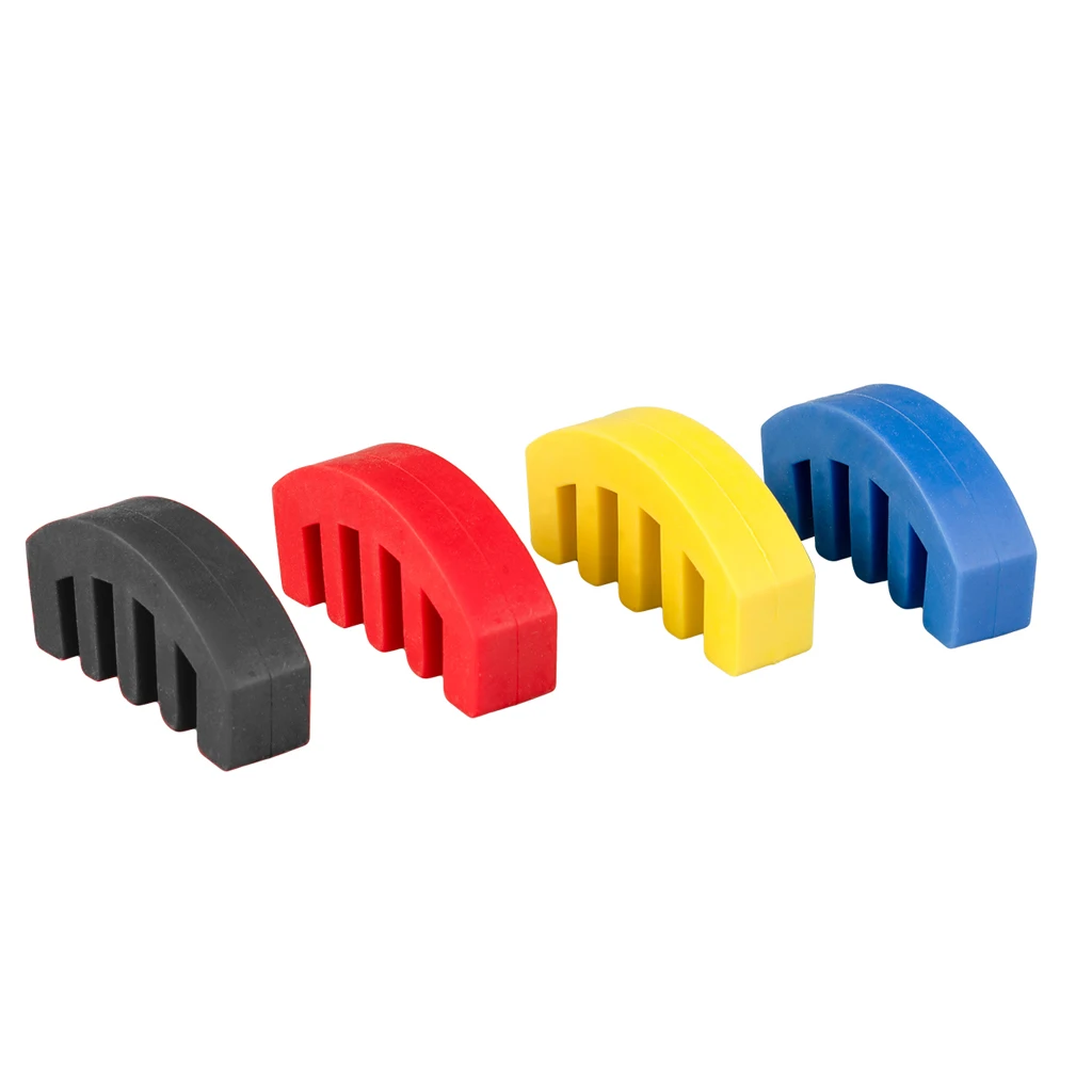 Mugig 2pcs Rubber Practice Violin Mute Silencer Red/Black/Blue/Yellow Violin Mute For All 4/4 Acoustic Violin