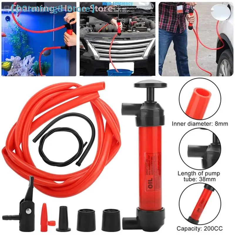 

1 Set High Quality Inflatable Tube Hose Liquid Petrol Gas Transfer Car Accessories Portable Manual Pump Oil Siphon Hand 【AliS8】