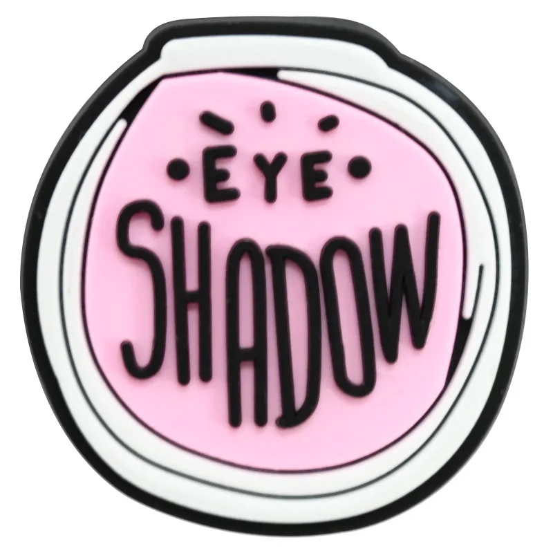 Amuletos de zapatos de maquillaje de belleza rosa para Crocs, accesorios de Pin, dijes, zuecos, zapatilla, pulsera, decoración, regalos de fiesta para mujer