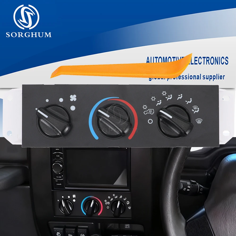

55037473AB Панель климат-контроля отопителя HVAC с переключателем двигателя вентилятора для Jeep Wrangler TJ 1999 2000 2004, модуль управления кондиционером