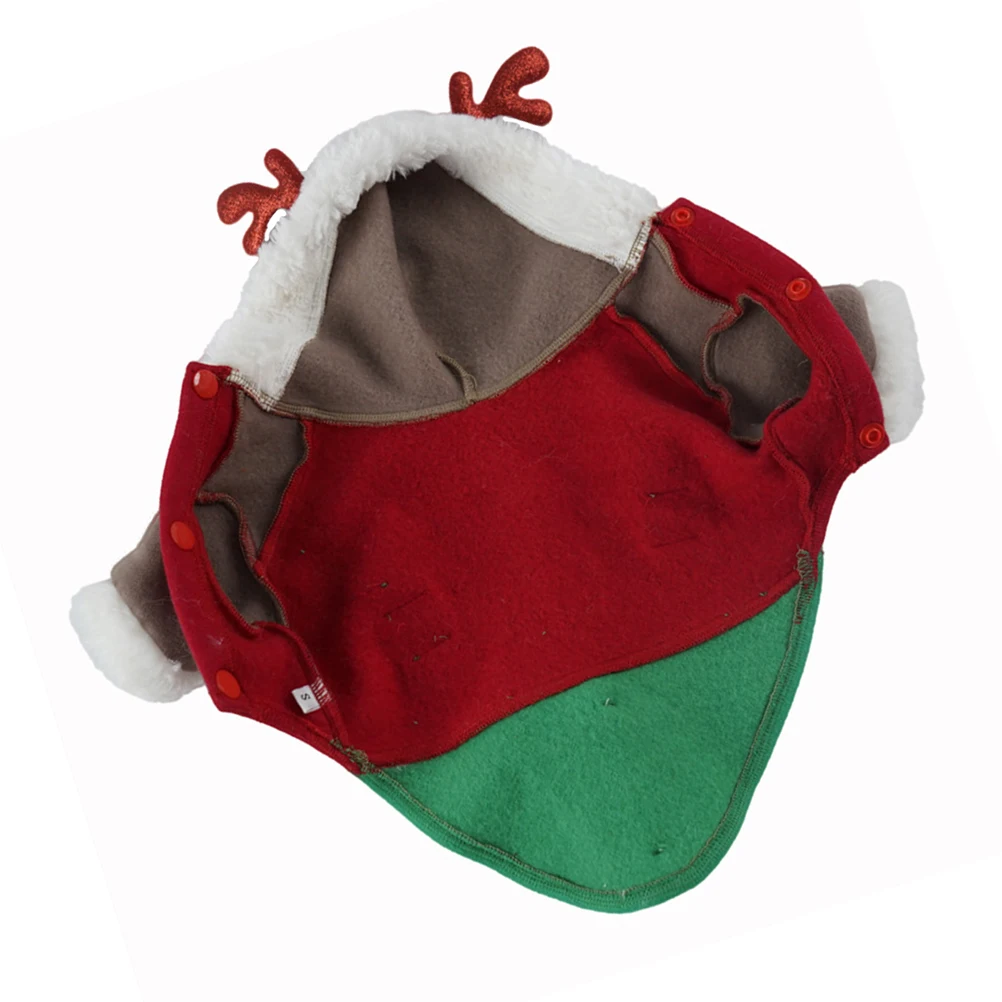 

1pc Deer Transformed Outfit Pet Elk Design Suit Dog Small Cosplay Polyester Costume High Quality Material Comfortable Breathable