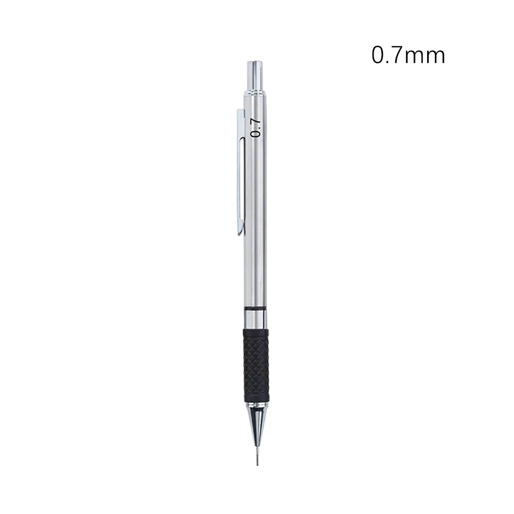 Metalen mechanisch potlood 0,3/0,5/0,7/0,9/2,0 mm HB automatisch potlood met beschermhoes Kantoor School Schrijfbenodigdheden