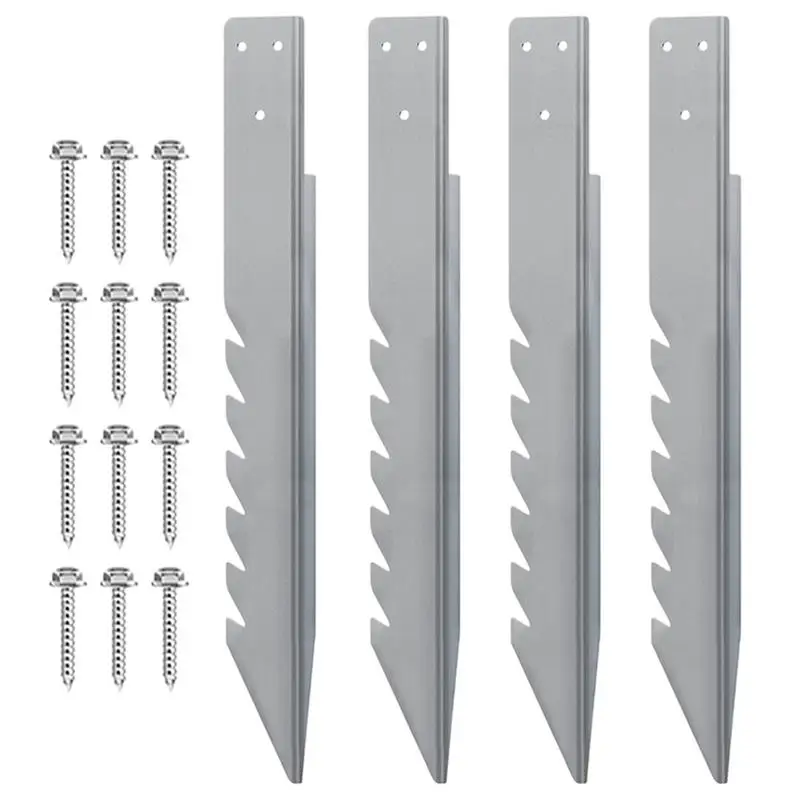 

Post Spike 4 Pieces Fence Post Anchors Ground Spike 4 Pieces Ground Swing Stake With Screws Patio Accessories For Garden