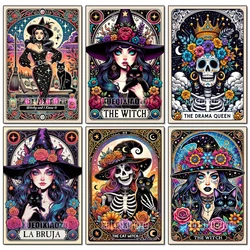 Witch Tarot Diamond Painting Kit DIY Full Rhinestone Painting Art Mosaic Cross Embroidery Set Home Decor Hobby Gift