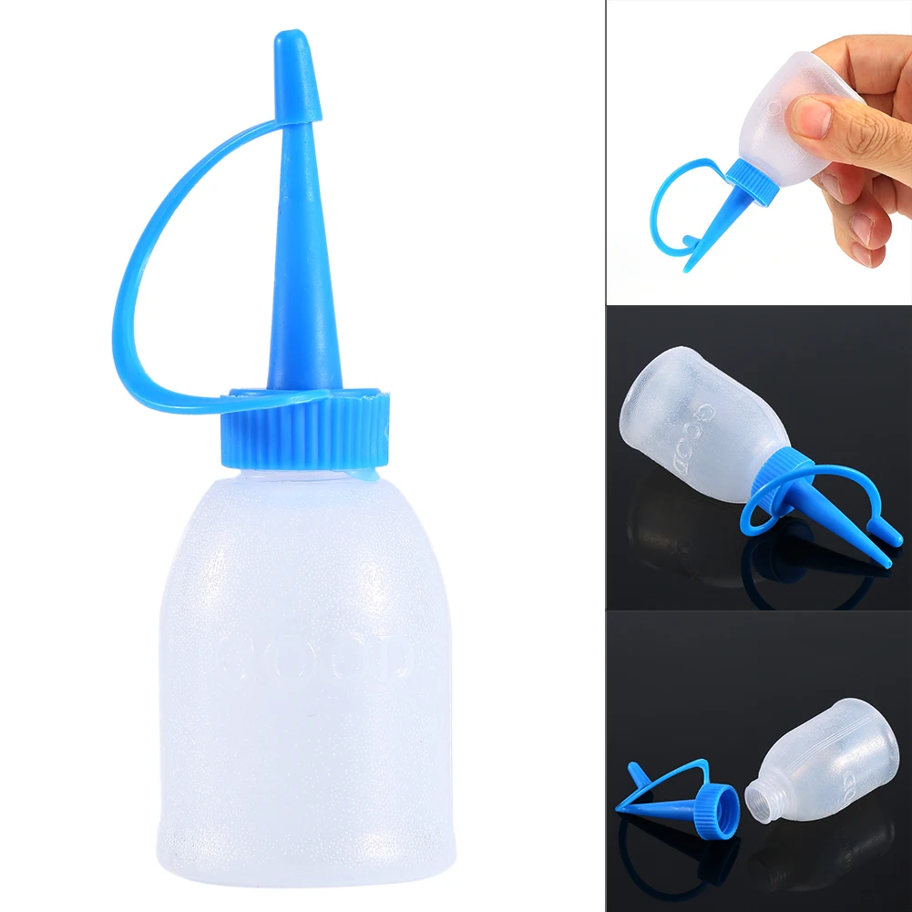 6Pcs/bag 30ml Industrial Glue Dispenser Bottle Empty Squeeze Bottle with Jet Tip for Adhesive Gel Oil