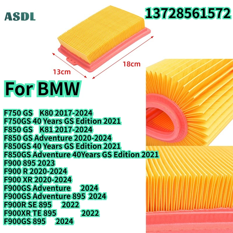 

13728561572 Motorcycle Air Filter for BMW F750GS K80 F850GS K81 F850 GS Adventure F900 F900R F900XR F900GS Adv F 900 GS 895