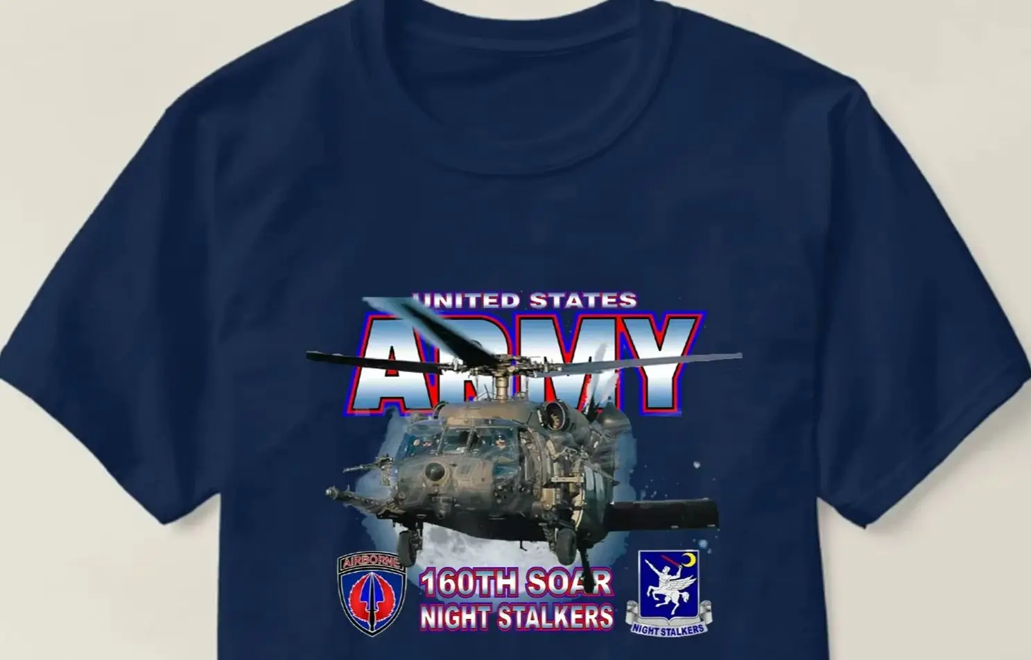 

US Army 160th Airborne SOAR(A) Night Stalkers T Shirt New 100% Cotton Short Sleeve O-Neck Tshirt Casual Mens Top
