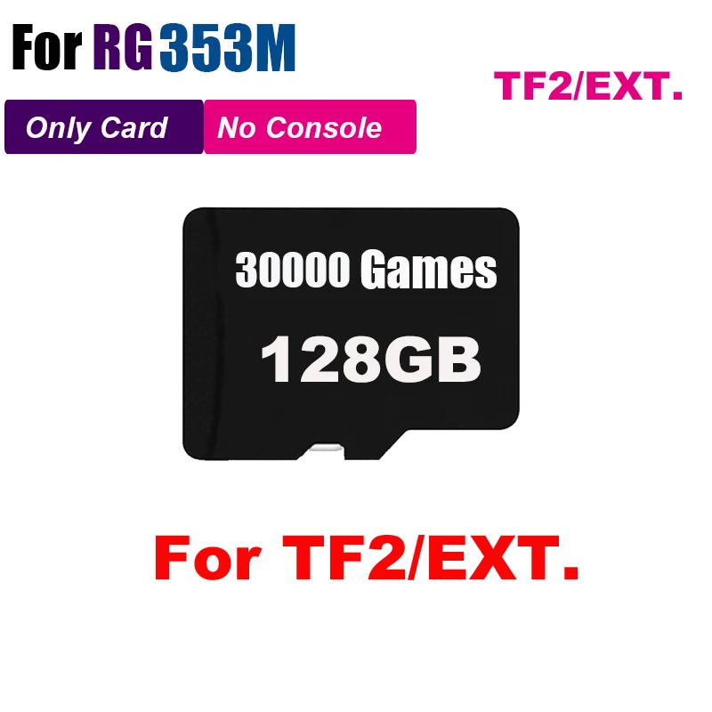Предварительно загруженная TF-карта 256 ГБ для SD-карт ANBERNIC «RG353M»-40000 игр для 256 ГБ 30000 20000 для 128 Гб 64 Гб 16 Гб карты