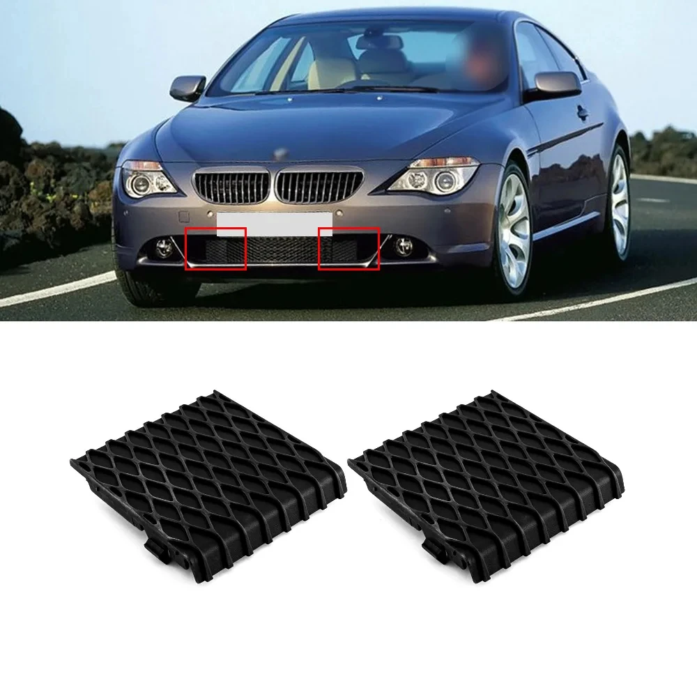 1PCS Front Bumper Grille Mesh Fog Light Frame Ventilation Grille For BMW E63 E64 645Ci 650i 2004 2005 2006 2007 51117008823