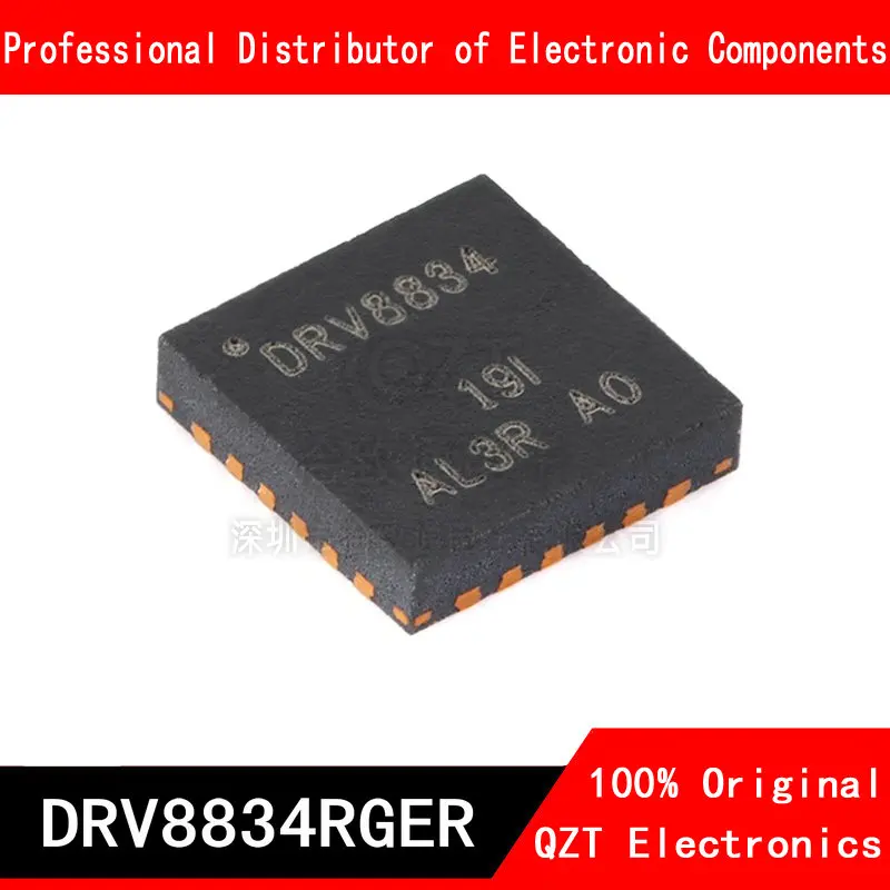 Drv8834rger vqfn drv8834 drv8834r drv8834rg drv8834rge vqfn-24, novo, original, em estoque, 10 pcs/lot