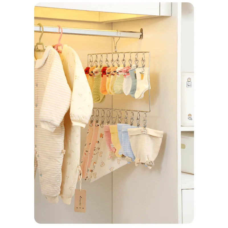 Maximize Space with a Stainless Steel Socks & Underwear Drying Rack - Wind & Rust Resistant!