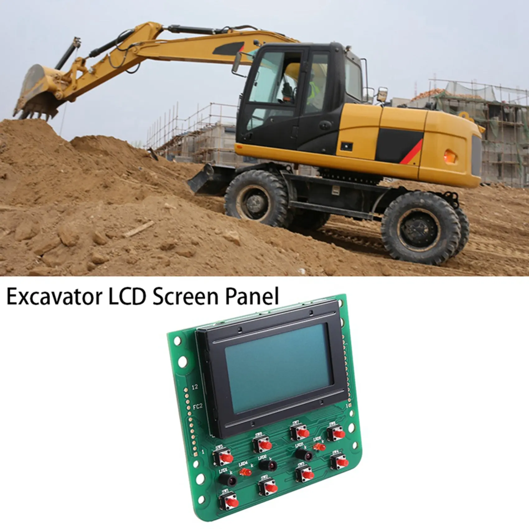 

AEE5-Excavator LCD Screen Panel For Kobelco SK-6 SK200-6 SK135SR Excavator Monitor Aftermarket Parts