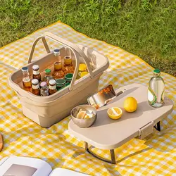 Cestino da picnic pieghevole Cestino da picnic multifunzionale Cestino da picnic anti-perdite Cestino da picnic portatile Tavolo isolato impermeabile