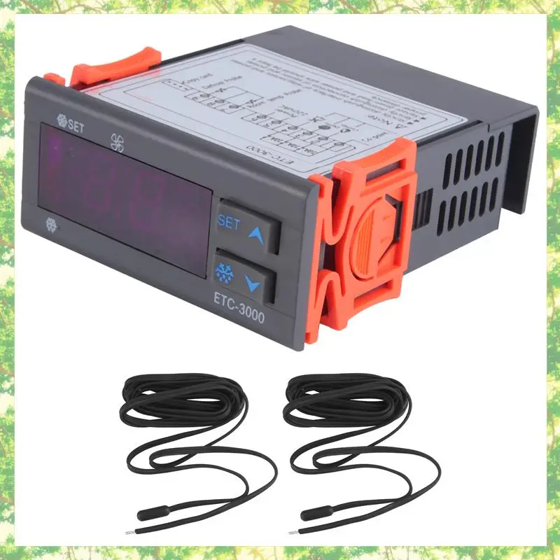 Smart-ETC-3000 미니 온도 컨트롤러 냉장고 온도 조절기 온도 조절기 NTC 듀얼 센서 220V 40% 할인