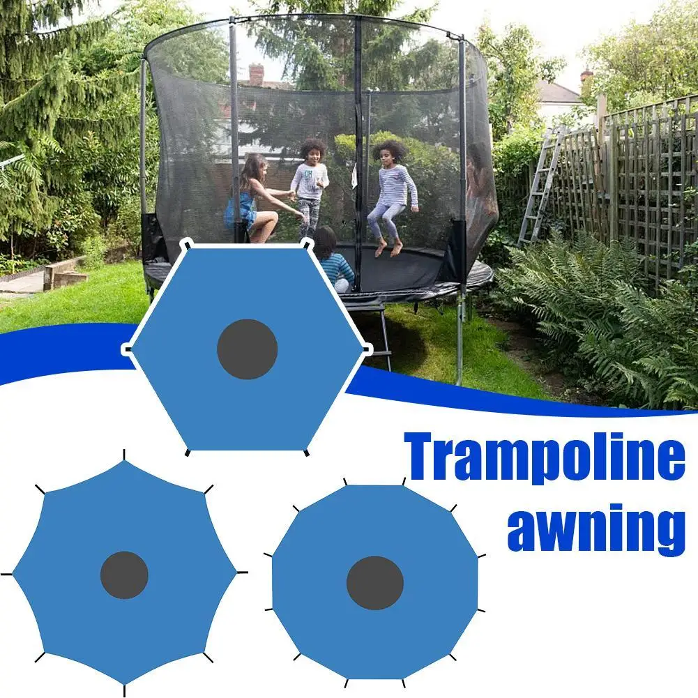 Trampoline Sun Shade Cover UV Block 8ft 10ft 12ft 14ft 16ft Sun-Protection Trampolines Canopy Premium Trampoline Accessory