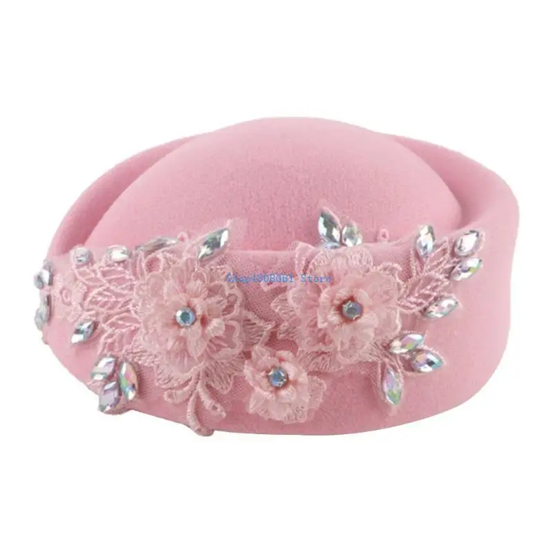 قبعة T3LC كلاسيكية على شكل زهرة فاسيناتور لحفلات الشاي ديربي قبعة الكنيسة للمناسبات الرسمية #4