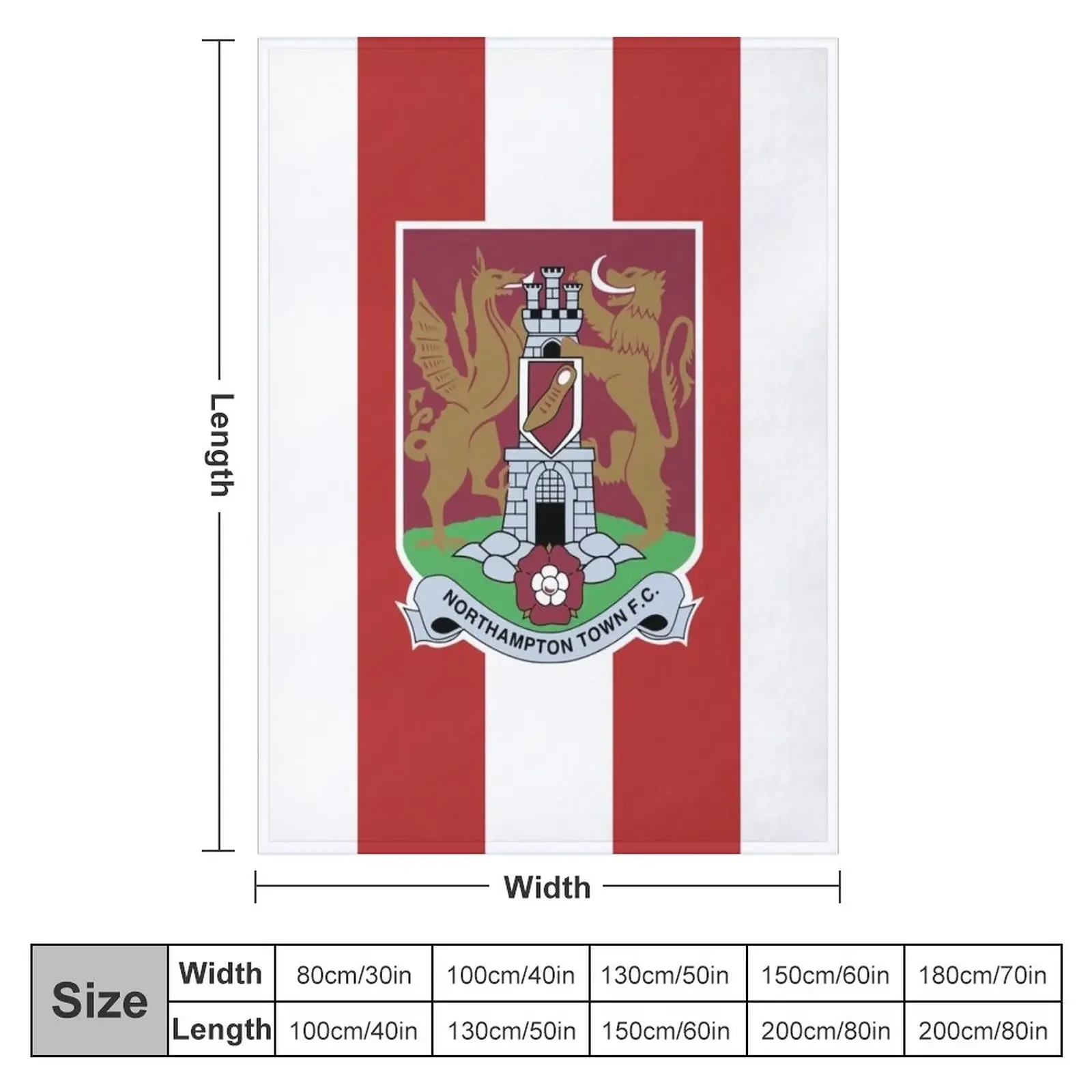 بطانية رمي لأساسيات الغرفة ، بطانية لطيفة ، حافظات FC و iPhone ، مدينة نورثامبتونية ، علامة تجارية لطيفة وفاخرة #2