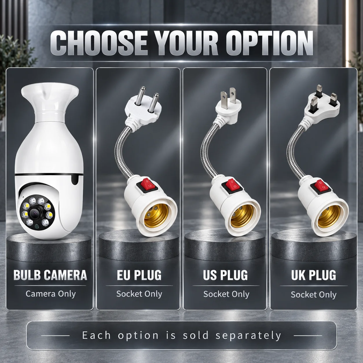E27 Bulb Surveillance Outdoor Security Camera Automatic Night Vision Color Indoor Motion Detection Focus Zoom WiFi Camera