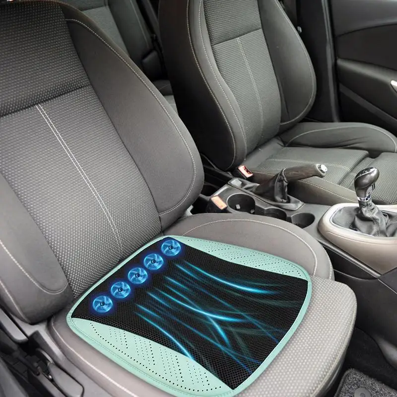 USB Universal Car Cooling Seat Cushion with Air Ventilated Fan 43x43cm Car Seat Cooler 3 Gears Cooling Adjustable for Car Home