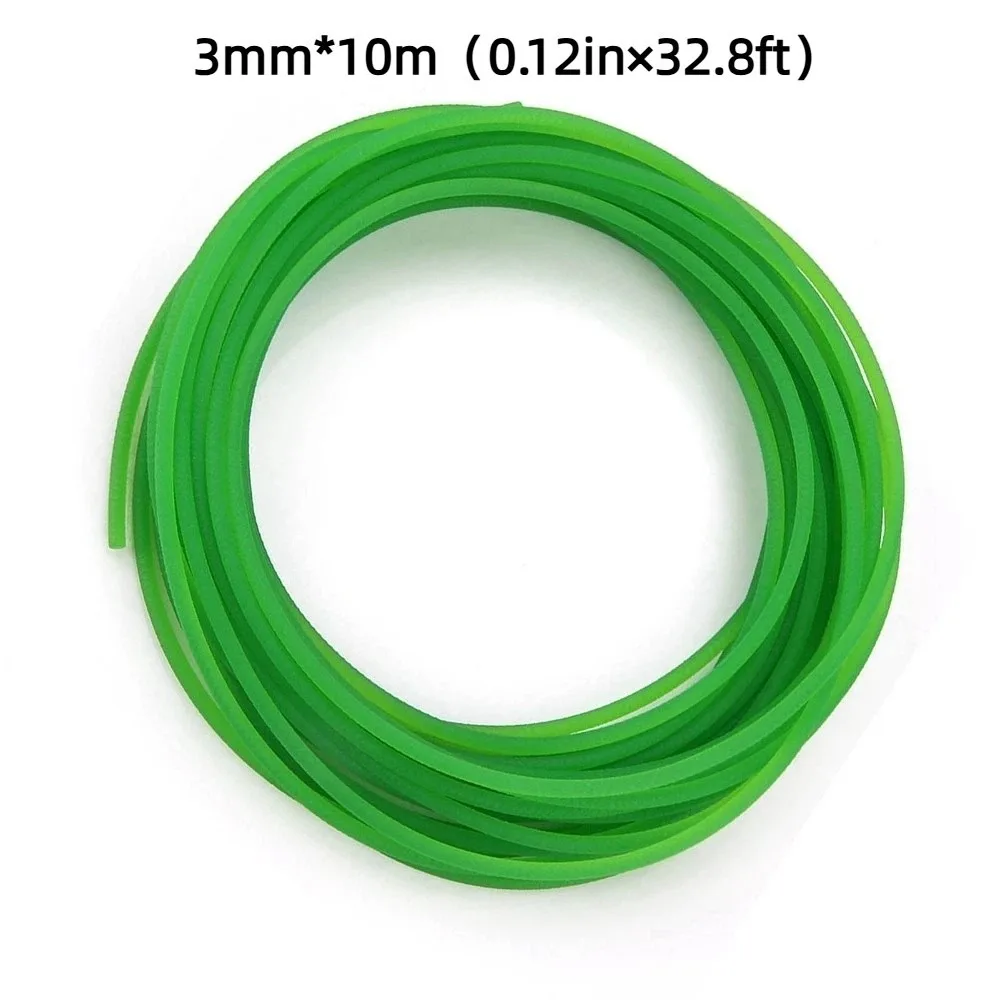 Green Color Round Drive Belt 4mm OD 32.8Ft Length PU Round Belt Rough Surface 10m Length Polyurethane Belt