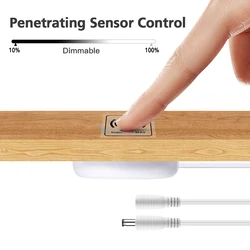 Ściemnialny kontroler LED 12V ~ 24V Drewniany przełącznik czujnika dotykowego Przenośny przełącznik Czujnik ściemniacza LED do neonowego paska świetlnego COB LED
