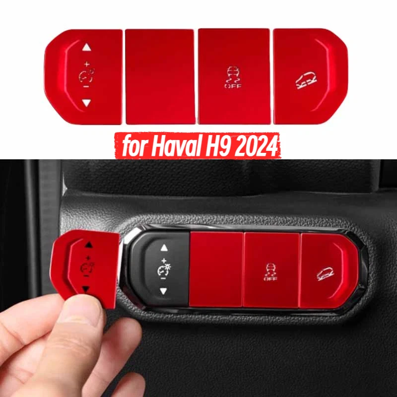 

Car Headlight Switch Button Sticker Fit for Haval H9 2024 Modified Auto Aluminum Alloy Decoration Sticker Interior Accessories