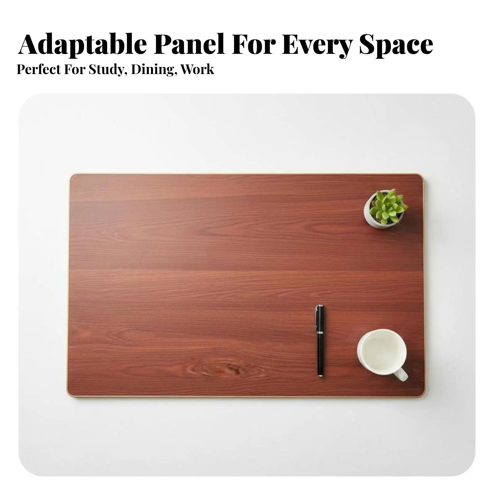 Rectangular Replacement Tabletop DIY Friendly Table Wooden Panel Grain Finish Desk Surface for Students, Homeowners, Home