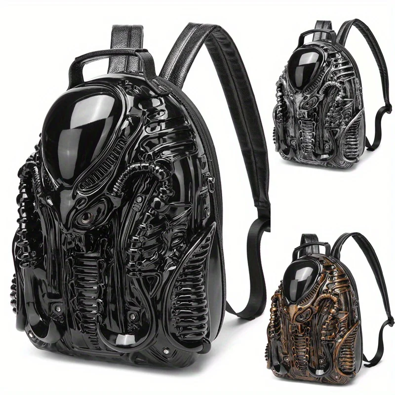 

Personalized, niche, creative design, alien backpack, cyberpunk, fashionable, avant-garde backpack, unisex