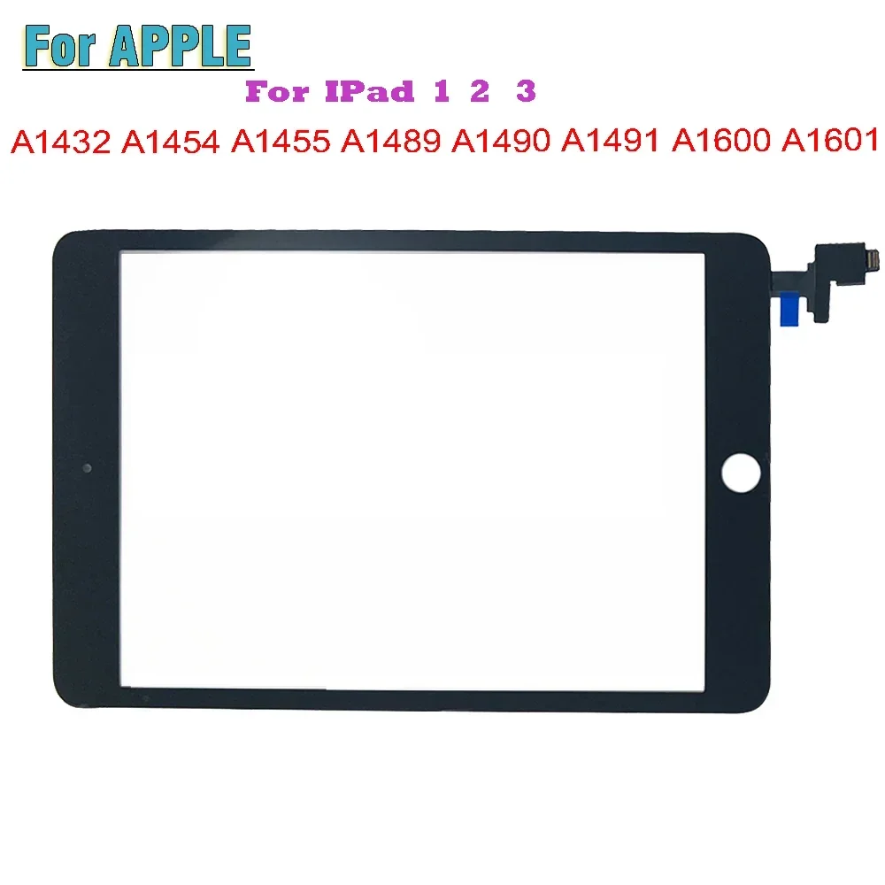 10PCS Touch Screen For Apple iPad Mini1 Mini2 Mini3 Mini 1 2 3 A1432 A1454 A1455 A1490 A1600 A1601 Digitizer Front Glass Display