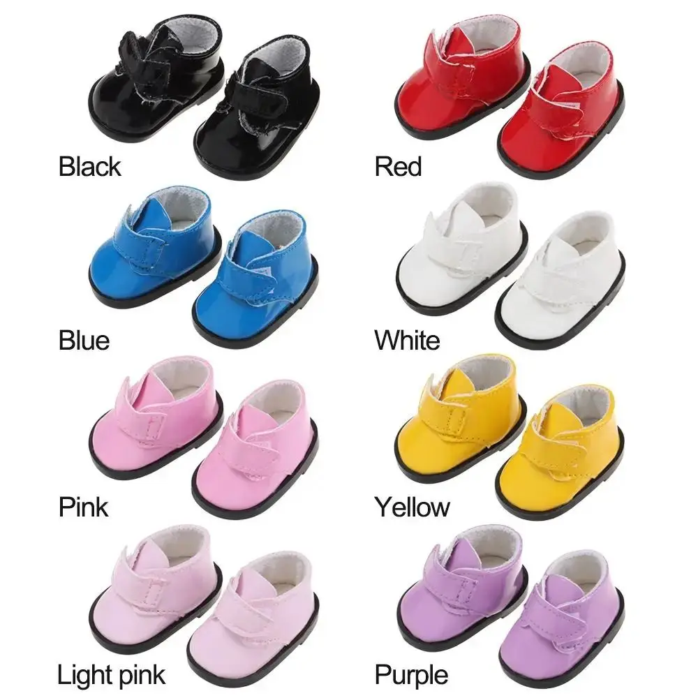 5.5CM 20CM Cotton Doll Shoes PU Leather Shoes Doll Doll PU Leather Shoes Lightweight Colorful Doll Clothes Shoe Clay Dolls