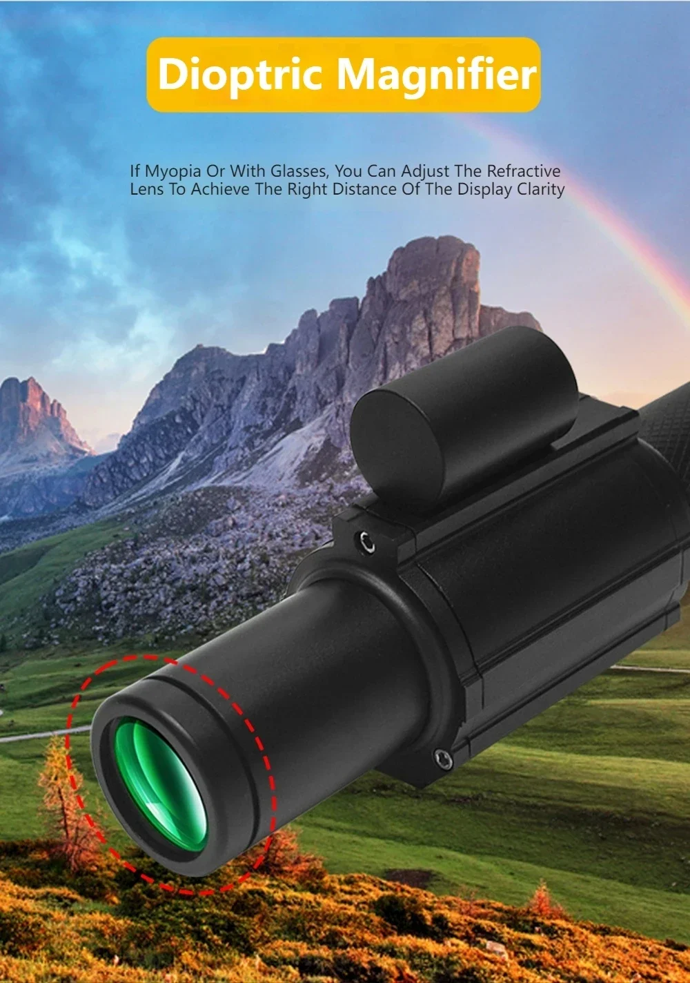 Portable Monocular Night-Visions Sight Device Day Night Use Telescopes 1.54 inch Display Photo Taking Video Recording